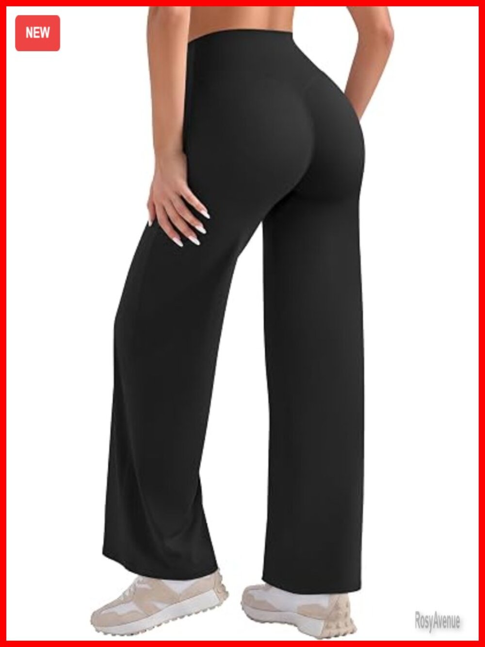Wide Leg Yoga Pants High Waist Straight Leggings No Front Seam Butt Lifting